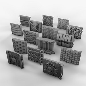 3D Modular SciFi Walls