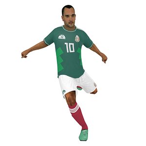 rigged soccer player 2018 3D model