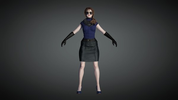 3D Realistic Female Character 01