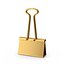 3D Gold Binder Clip(1)