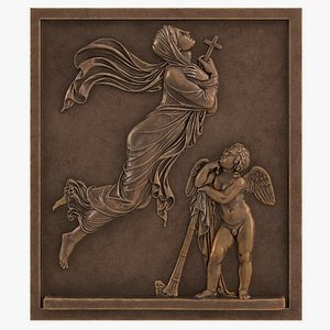 3D Bronze Relief Aloisia De Chaudoir model