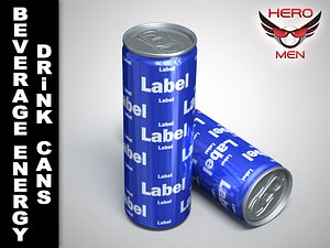 3d model of beverage energy