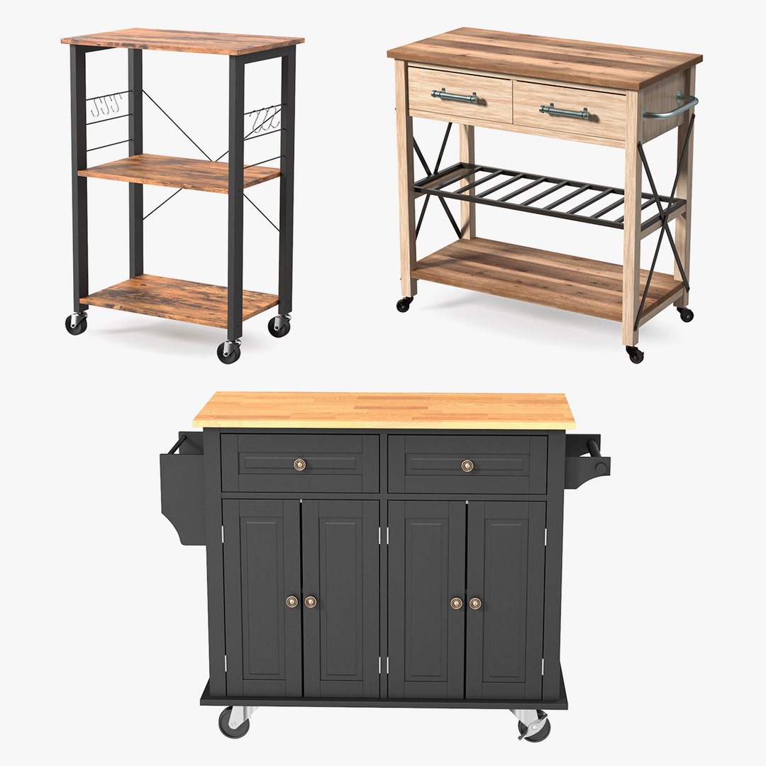 Kitchen Furniture Collection 3D model preview