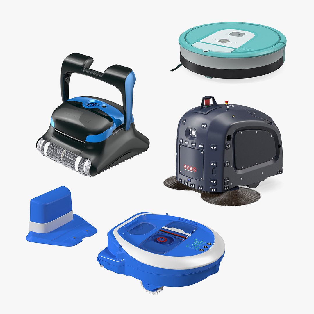Robotic Vacuum Cleaners Collection 3 3D model preview