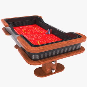 3D model Craps Table - Red