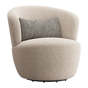 3D model Amber Boucle Swivel Chair