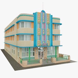 3D The Marlin Hotel Miami Art Deco