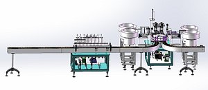 3D Fully Automatic Aerosol Filling Sealing Packing Machine 3D CAD Model model