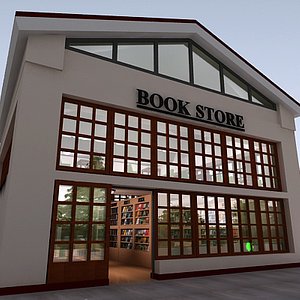 3ds book store interior