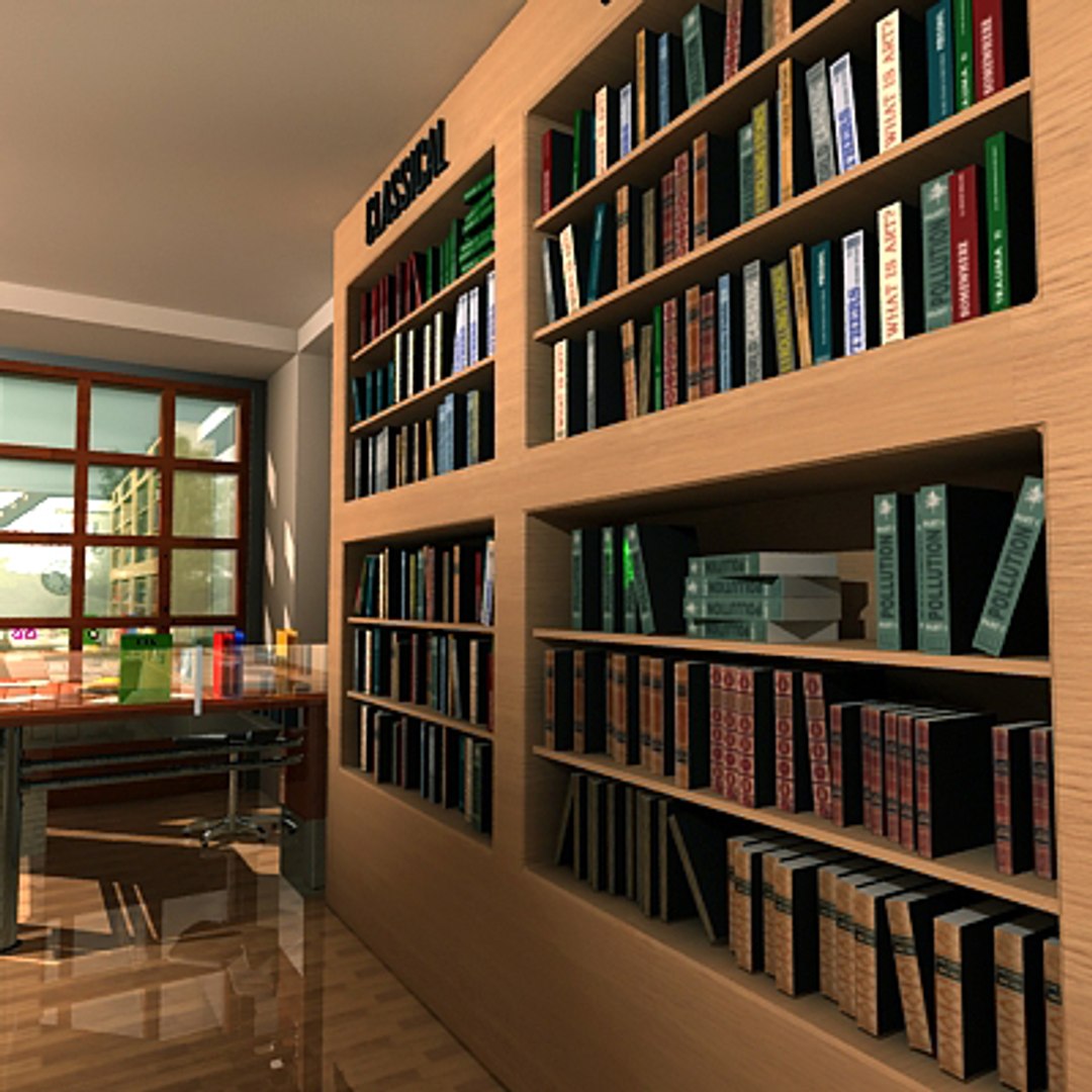 3ds Book Store Interior