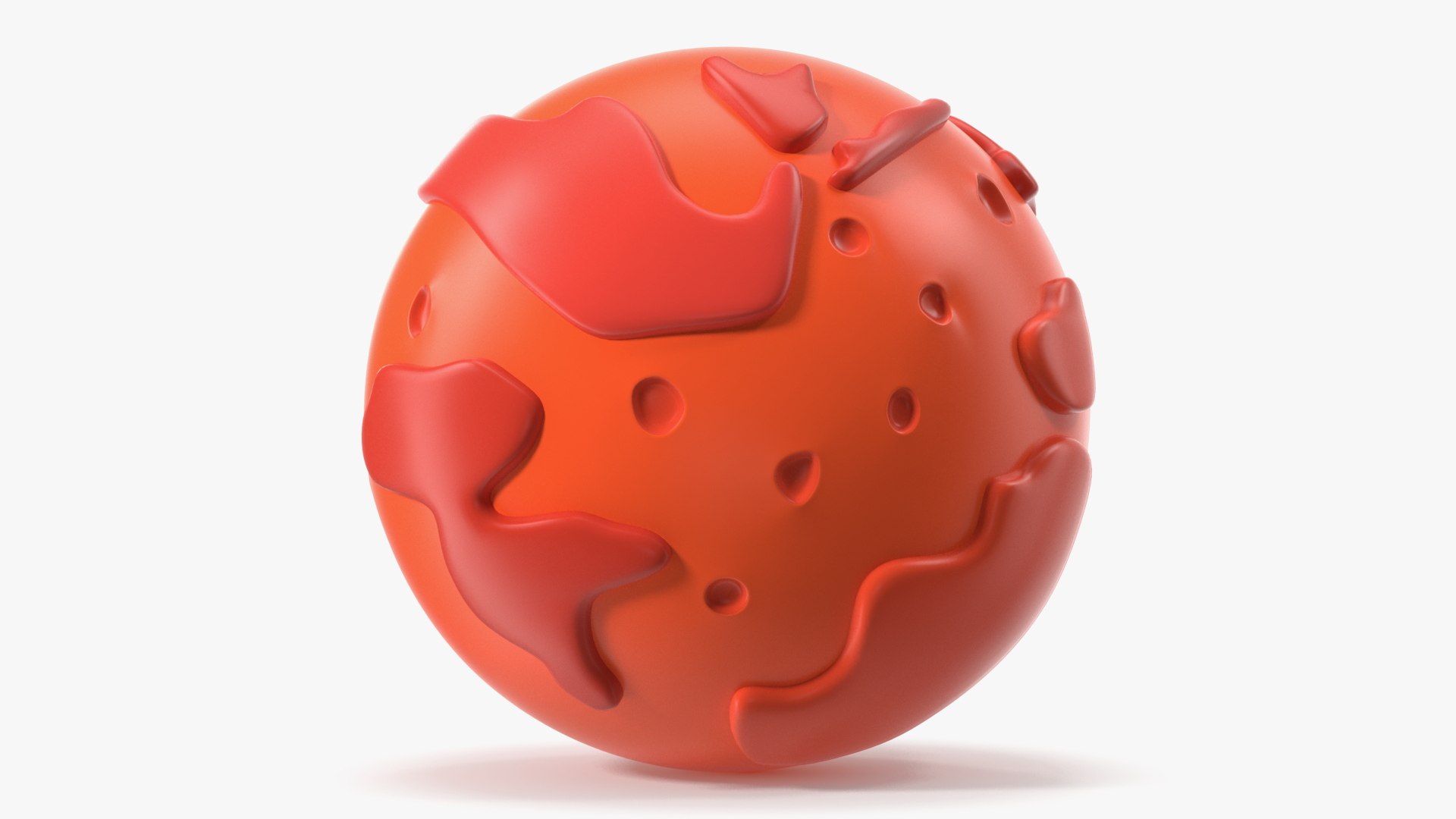 Cartoon Planet Mars 3D model preview
