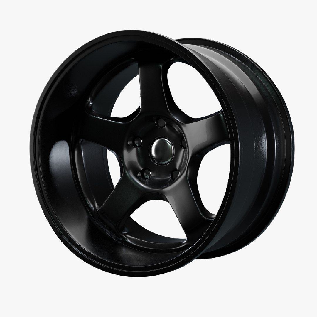 3D Car Rim 5 Spoke Wheel model TurboSquid 1784682