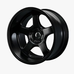 3D Car Rim 5 Spoke Wheel model