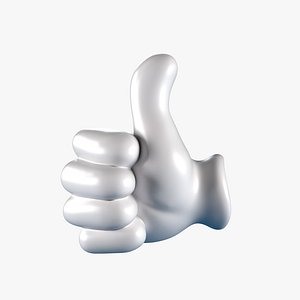 3D Cartoon Hand 5 Fingers - Like model