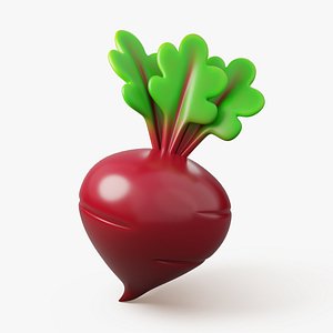 Stylized Beetroot 3D model