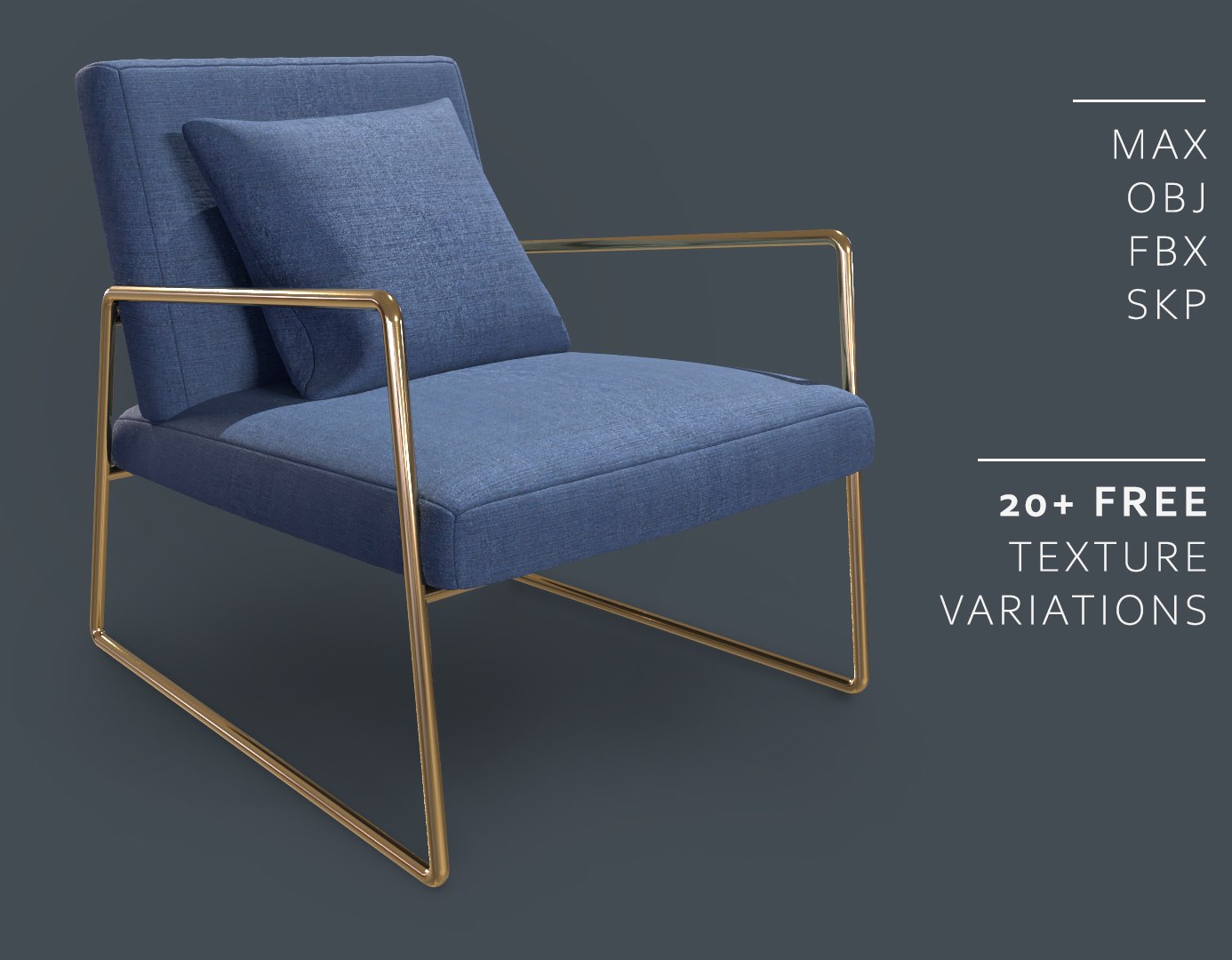 3D Elegant Modern Metal Leg Armchair Collection model https://p.turbosquid.com/ts-thumb/bi/IHd8Ch/Ab/armchair_a004_promo/jpg/1625118706/1920x1080/fit_q87/f0a22f639217ddb9ae254018828a8c318bf72e27/armchair_a004_promo.jpg