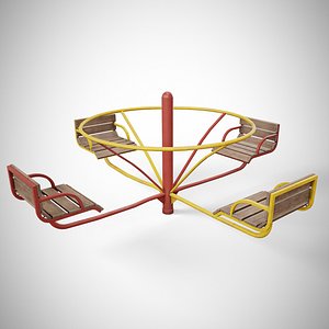 Painted Playground Carousel 1 3D