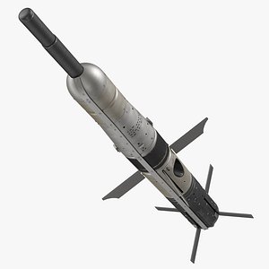 BGM 71c TOW Missile Rigged 3D Model