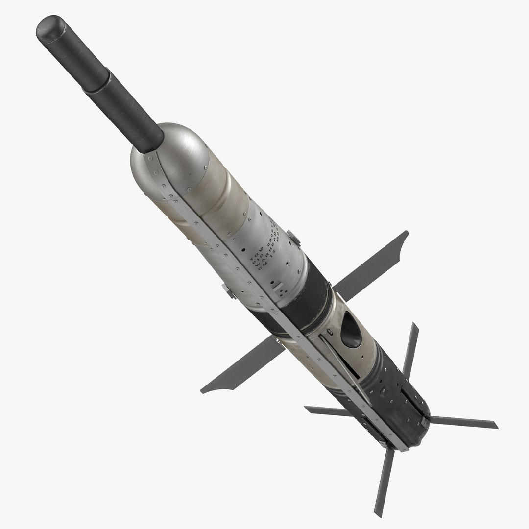 BGM 71c TOW Missile Rigged 3D Model 3D model preview