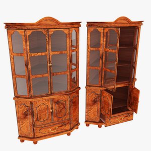 3ds max wooden corner cupboard