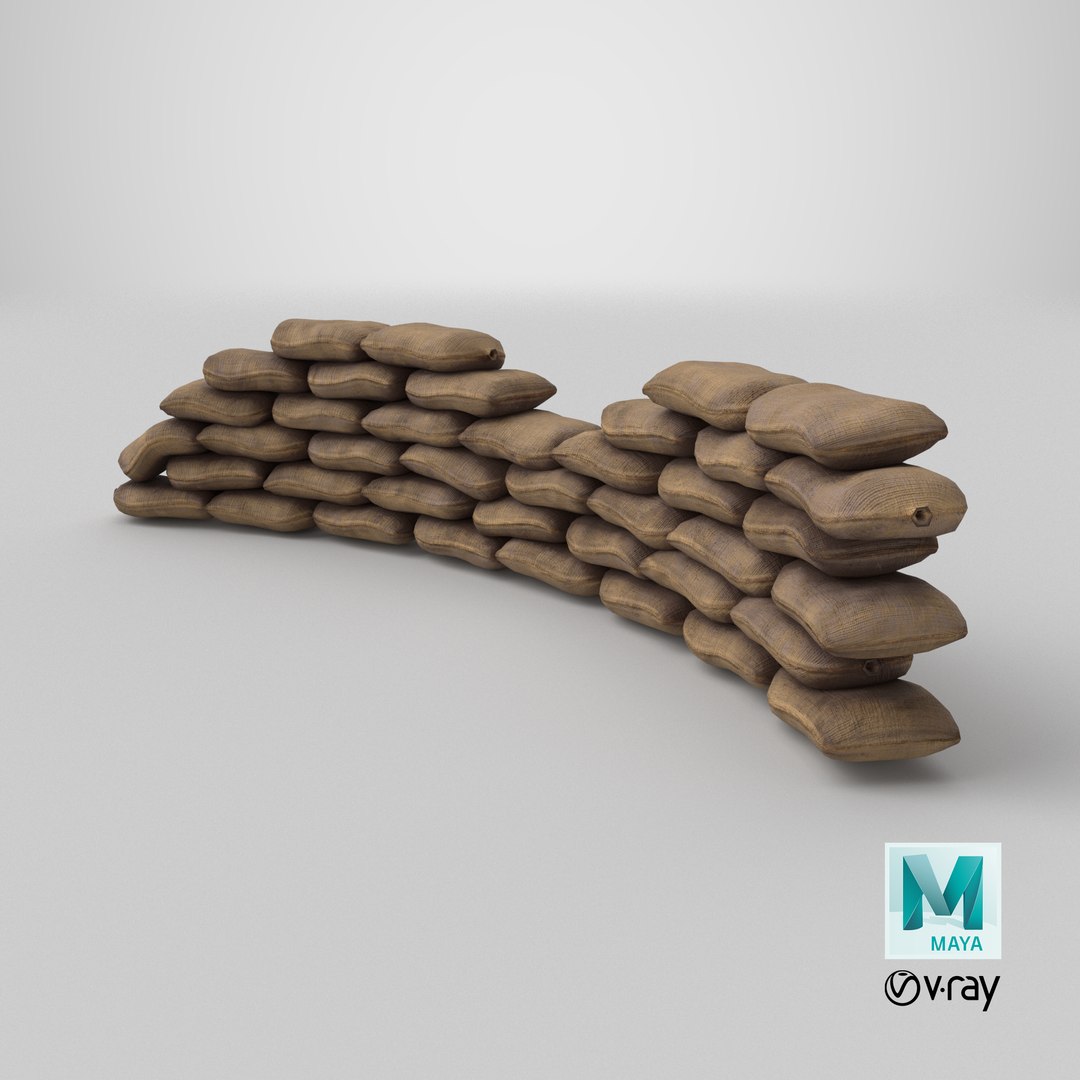 Sand Bag Wall 05 3D https://p.turbosquid.com/ts-thumb/bi/UFQoMk/Co/stemcell_maya_vray_render/png/1737487663/1920x1080/fit_q87/061581a6791e6a7f57140b7a78d39c7f1336116b/stemcell_maya_vray_render.jpg