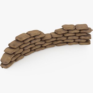 Sand Bag Wall 05 3D