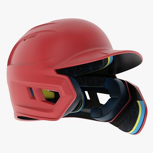 3D baseball helmet c flap model - TurboSquid 1620396