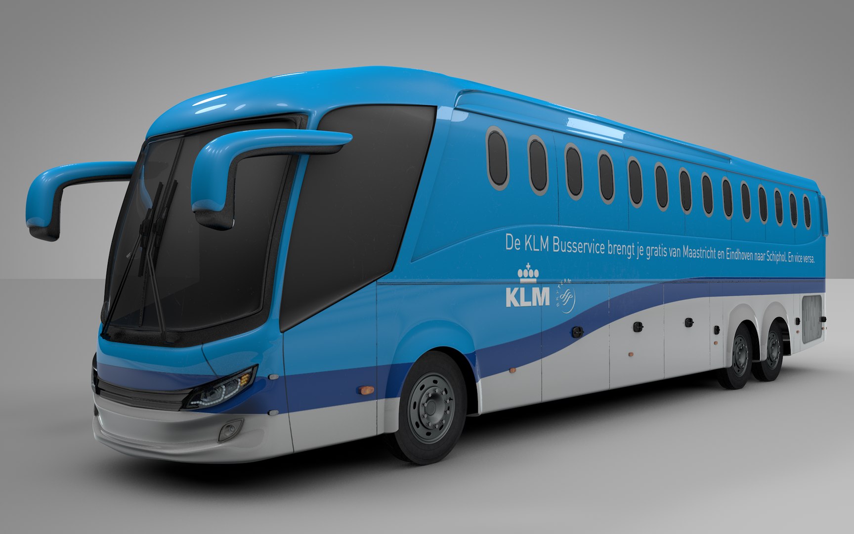 3D Shuttle Bus Klm - TurboSquid 1682057