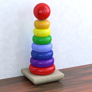 Toy Colored Rainbow Stacker - Scale and Accurate