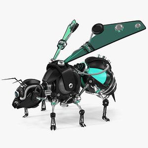 Robot Bee Black 3D model
