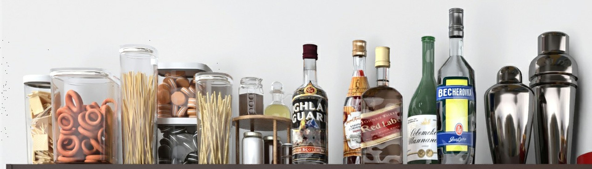 Alcohol Bar Model - TurboSquid 1346388