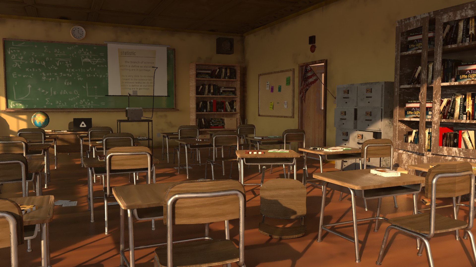 Classroom 3D Model - TurboSquid 1803919