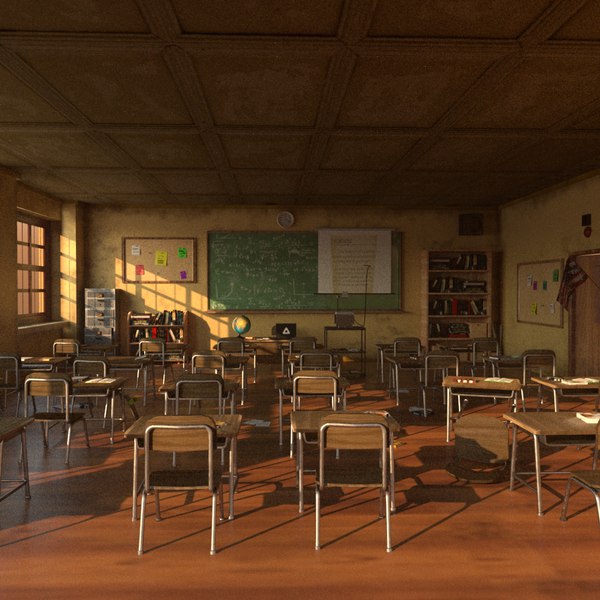 Anime Classroom, 3D Interior