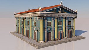 3D greek building classical