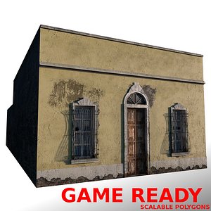 3d model colonial house