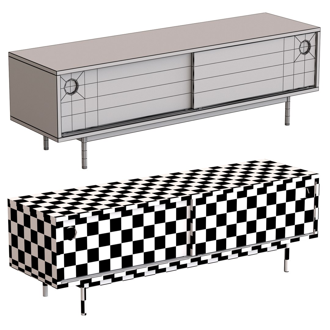 3D Model Cult Furniture Julianne TV Stand And Sideboard TurboSquid