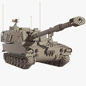 3D M109A6 Paladin UVW only