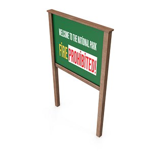 3D Wooden 3D Model - Realistic and Sign model