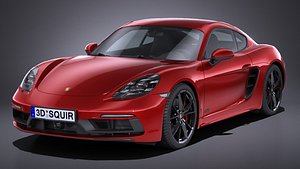 LowPoly Porsche Cayman GTS 2018
