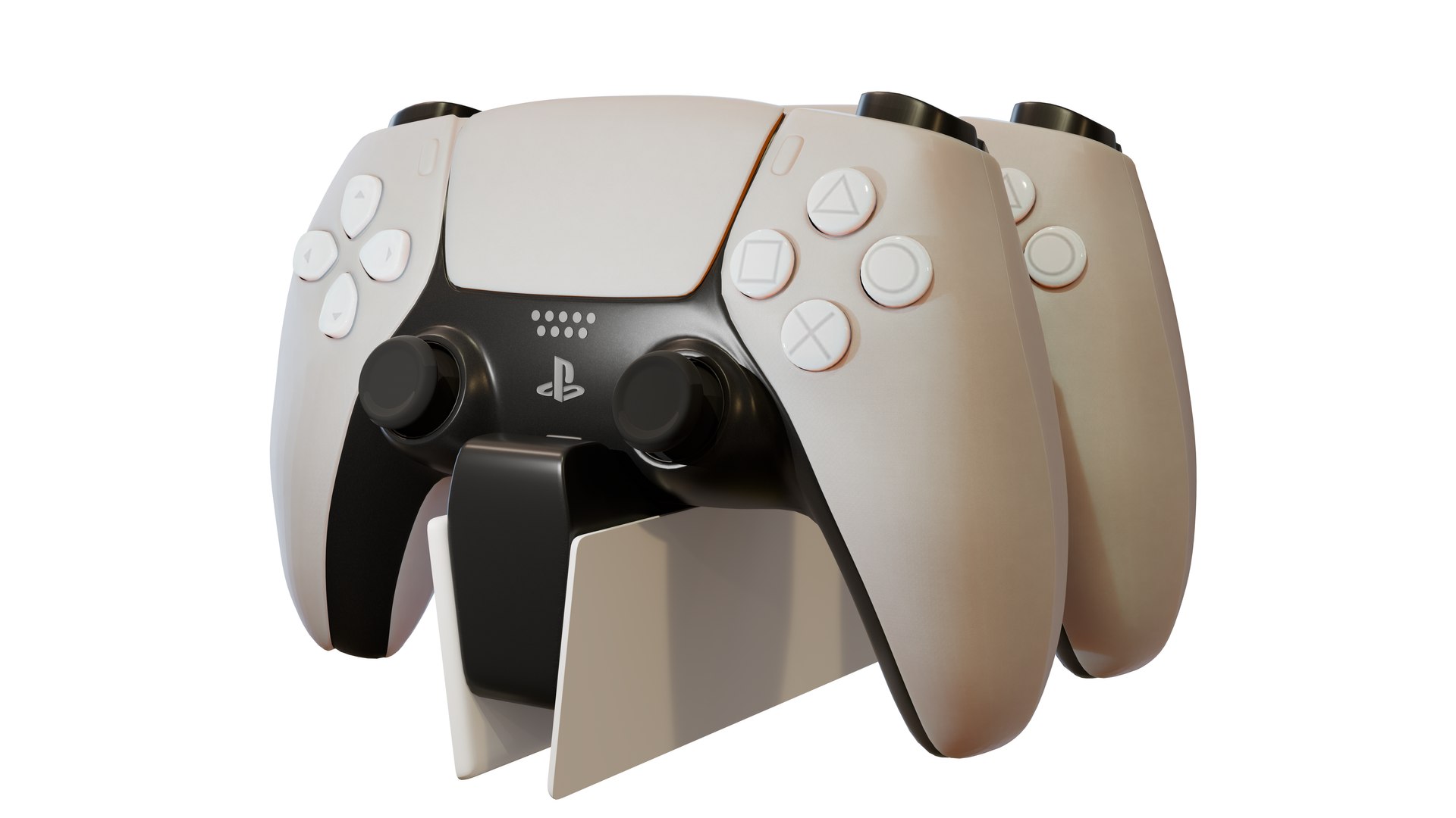 3D PlayStation 5 DualSense Controller With Stand 3D Model Model ...