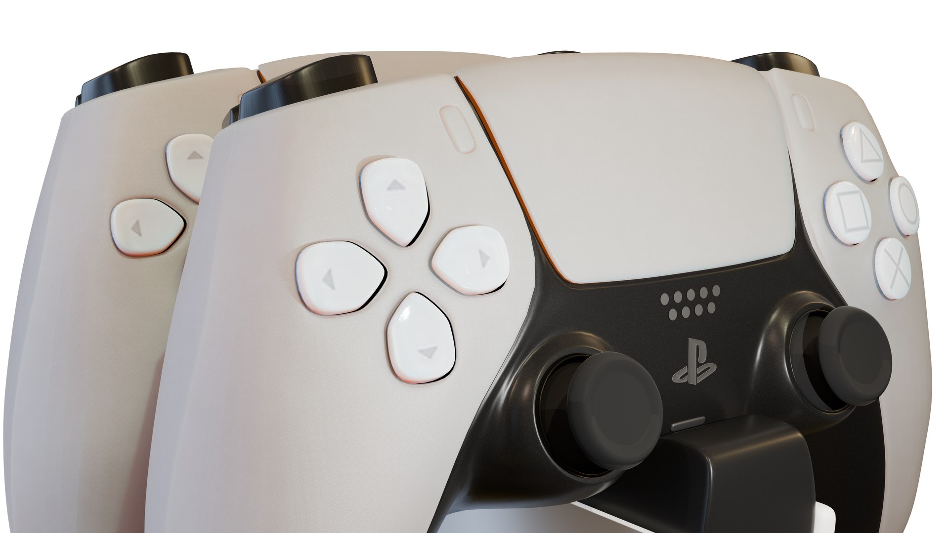 3D PlayStation 5 DualSense Controller With Stand 3D Model Model ...