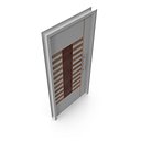 Modern Design White Metal Steel Door with Wooden Details model