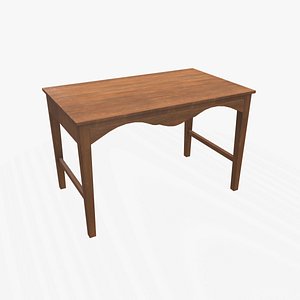 Simple Old wooden Table Low-poly PBR model