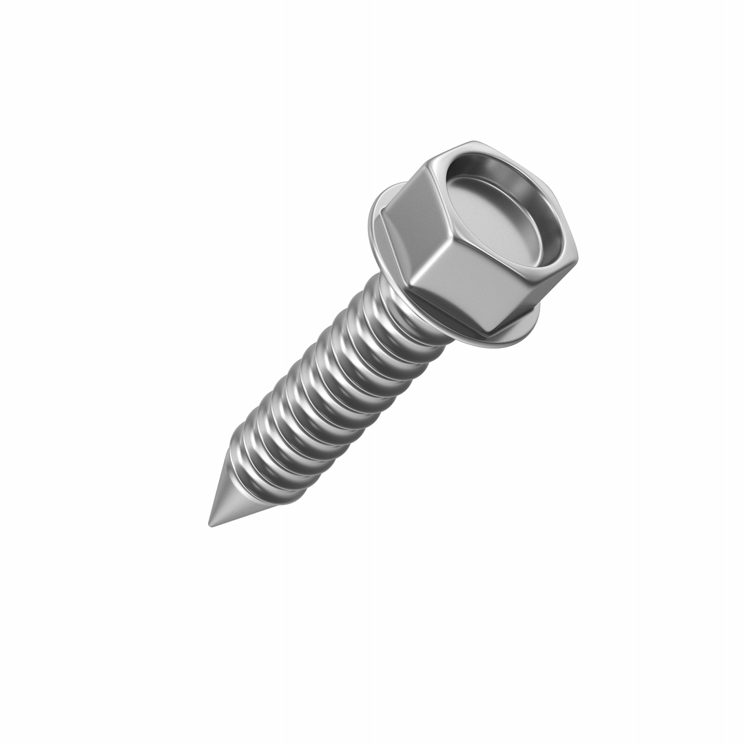 3D External Hex Head Screw Model TurboSquid 1926387