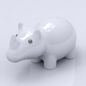 maya porcelain rhino figure