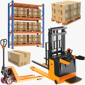 3D Detailed Warehouse Set