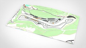3D Autodrom Most Czech Republic model