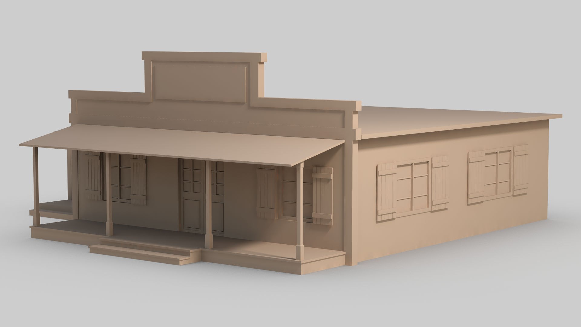 3D Wild West General Store Model - TurboSquid 2236607