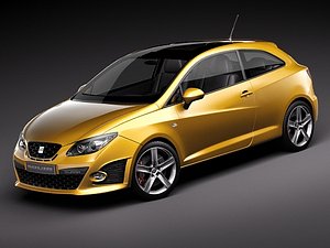 seat ibiza cupra 2011 3d model