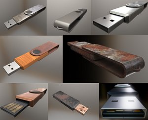 3d usb-stick pbr high-poly